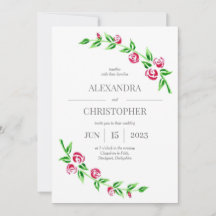 Invitación de boda Rosas Románticas