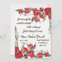 Invitación de Boda Rosas son Rojas