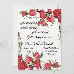 Invitación de Boda Rosas son Rojas