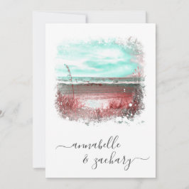 *~* INVITACIÓN DE BODA + RSVP - Beach QR AR7