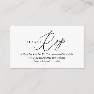 Invitación de boda RSVP en línea, tarjeta de escri
