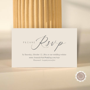 Invitación de boda RSVP en línea, tarjeta de escri
