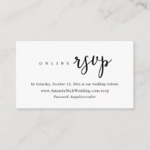 Invitación de boda RSVP en línea, tarjeta de escri