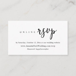 Invitación de boda RSVP en línea, tarjeta de escri