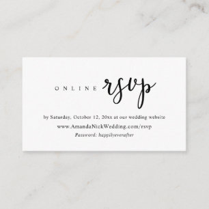 Invitación de boda RSVP en línea, tarjeta de escri