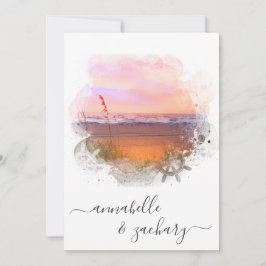 *~* INVITACIÓN DE BODA + RSVP - QR Beach AR7