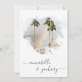 *~* INVITACIÓN DE BODA + RSVP - QR TROPICAL AR11