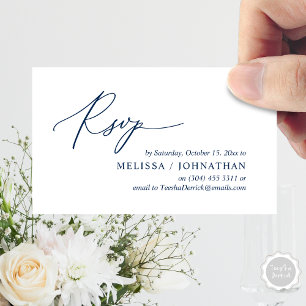 Invitación de Boda RSVP romántica moderna a cenar