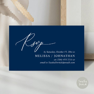 Invitación de Boda RSVP romántica moderna a cenar