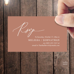 Invitación de Boda RSVP romántica moderna a cenar