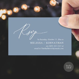 Invitación de Boda RSVP romántica moderna a cenar