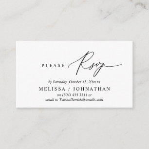 Invitación de Boda RSVP romántica moderna a cenar