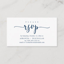 Invitación de boda RSVP, tarjeta de escritura romá