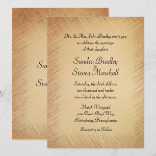 Invitación de boda rústica