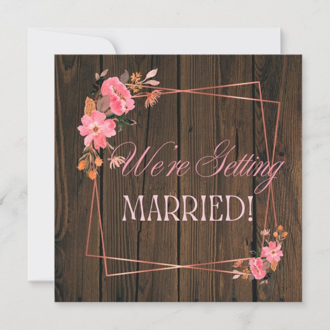Invitación de Boda Rústica (Anverso)