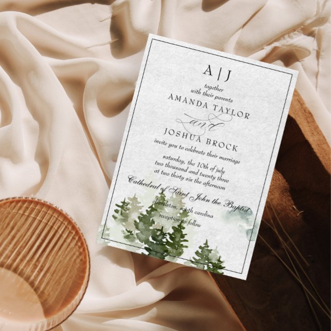 Invitación de Boda Rústica con Guión Clásico Román (Subido por el creador)