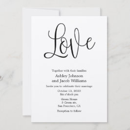 Invitación de boda rústica de amor. Invitaciones K