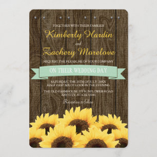INVITACIÓN DE BODA RÚSTICA DE LA BODA DE LA BODA