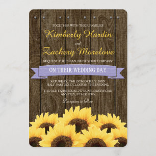 INVITACIÓN DE BODA RÚSTICA DE LAVANDERÍA