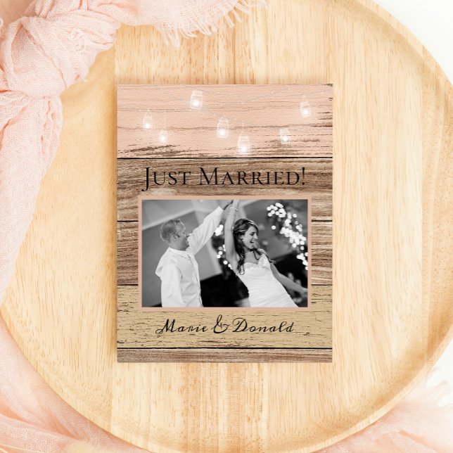 Invitación de Boda Rústica de Madera y Farolitos (Subido por el creador)