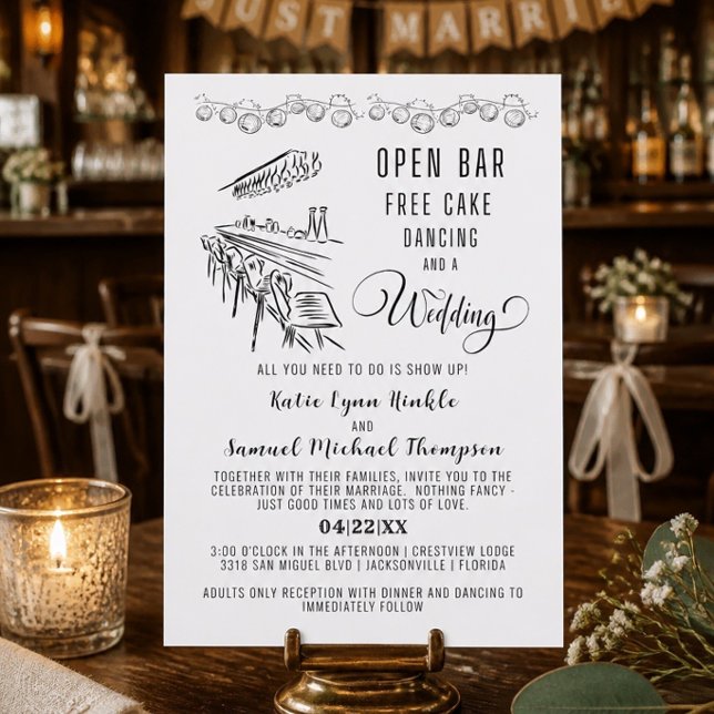 Invitación de Boda Rústica Divertida (Subido por el creador)