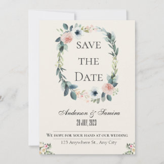 Invitación de boda rústica elegante