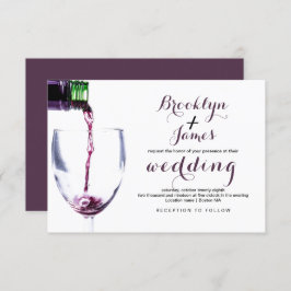 Invitación de boda rústica elegante del viñedo y