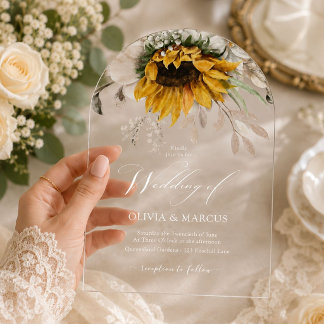 Invitación de boda rústica floral elegante de otoñ