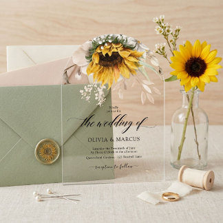 Invitación de boda rústica floral elegante de otoñ