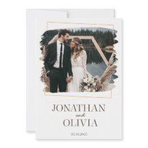 Invitación de Boda Rústica Moderna