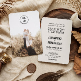 Invitación de Boda Rústica Moderna