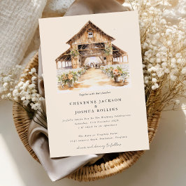 Invitación de Boda Rústica Moderna al Estilo Occid