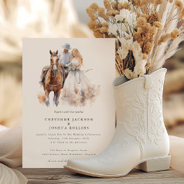 Invitación de Boda Rústica Moderna al Estilo Weste