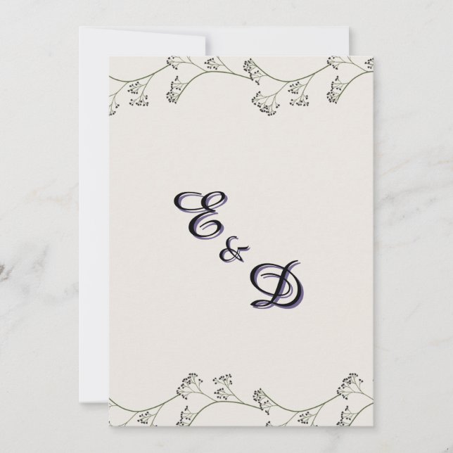 Invitación de boda rústica moderna elegante (Anverso)