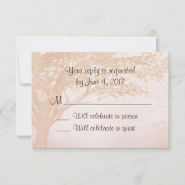 Invitación de boda rústica simple con tarjeta de r