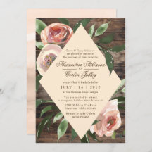 INVITACIÓN DE BODA| Sabor floral de Rubor de mader