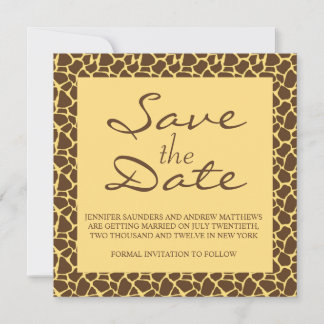 Invitación de boda Safari con monograma para guard