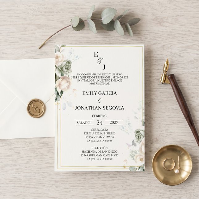 invitación de boda sage green (Subido por el creador)