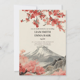 Invitación de Boda Sakura Japonesa