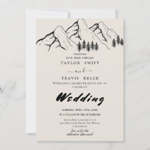 Invitación de boda salvaje a cuadros de Búfalo