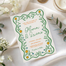 Invitación de boda salvaje jardín rústico