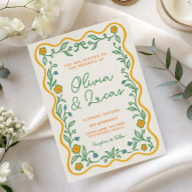 Invitación de boda salvaje jardín rústico