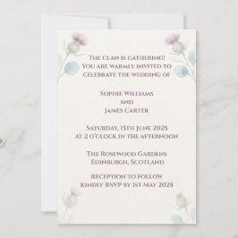 Invitación de boda Scottish Highland Skies