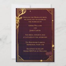 Invitación de boda Scottish Highland Skies | Agua