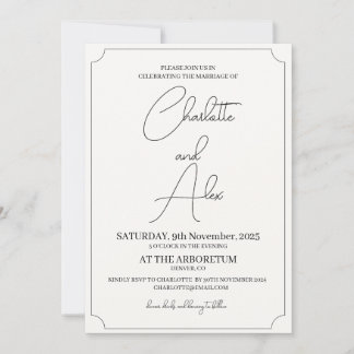 Invitación de Boda Sencilla