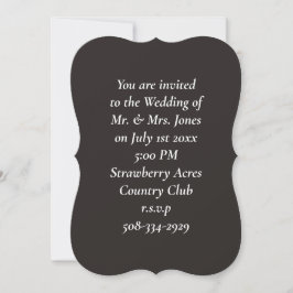 Invitación de boda sencilla las 5 horas del día, l