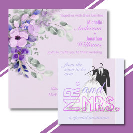 Invitación de boda sencilla para Sr. y Sra.