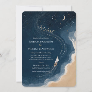 Invitación de boda Set Sail Sea-Sky