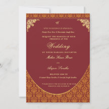 Invitación de boda sij Panjabi