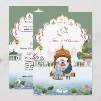 Invitación de Boda Sij Real Punjabi Anand Karaj